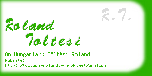 roland toltesi business card